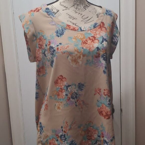 💃Pleione Floral Print Chiffon Blouse Top. 🌴 - Picture 3 of 7